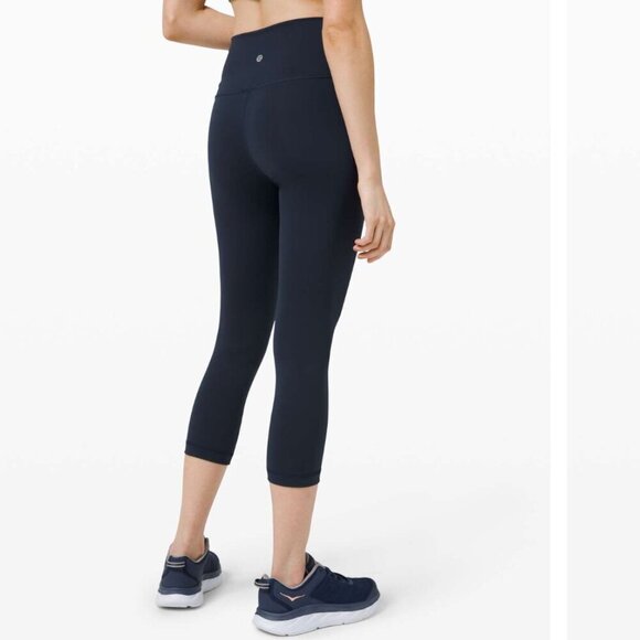 Lululemon Wunder Train High-Rise Crop Legging 21" True Navy  Size 4 - Picture 1 of 6